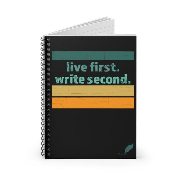 live first write second lined spiral notebook
