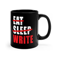 eat sleep write mug
