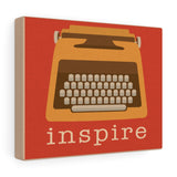 vintage typewriter inspire canvas