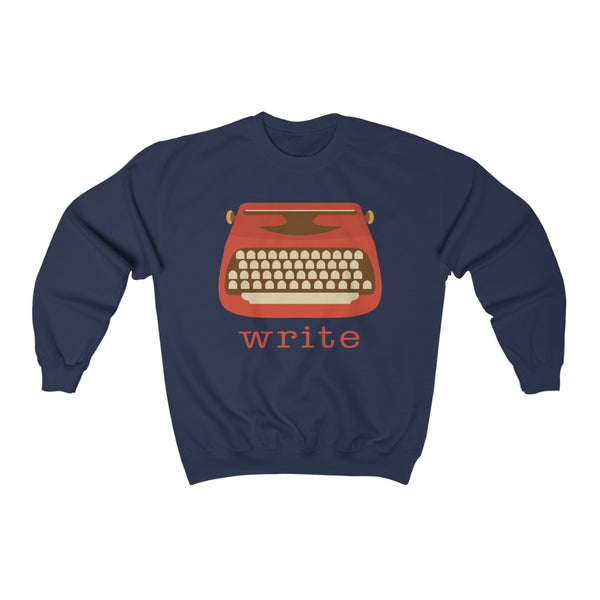 vintage typewriter write heavy blend sweatshirt